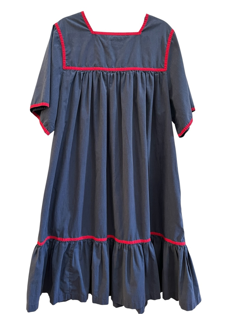 Go Softly Patio XL Kaftan MuMu Lounge Embroidered Floral Midi Dress Cottagecore - Picture 3 of 5